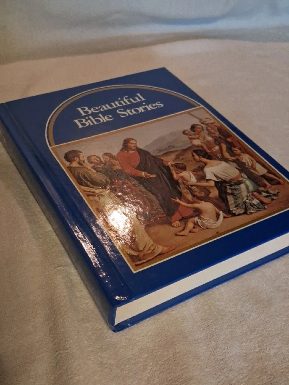VINTAGE Beautiful Bible Stories Hardcover Book - Blue From 1953